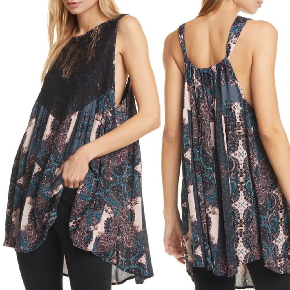 NWT Free People Count Me In Trapeze Tank Tunic S